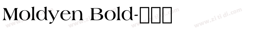 Moldyen Bold字体转换
